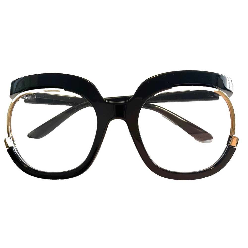Women's Retro Black Oval Eyeglasses Fashion Frame Vintage Style